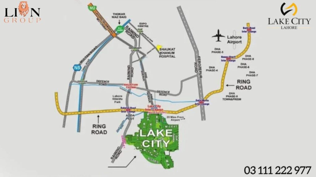 Lake City Lahore Routes